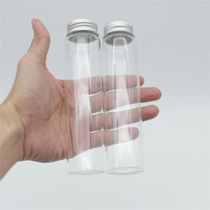 収納ボトル6ピース37 150mm 120mlガラスボトルテストチューブ空の瓶コンテナdiy jarsスパイス小さなコンテナ