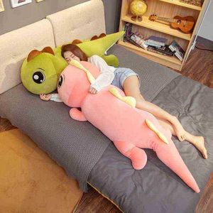 Cartoon Giant Dinosaur With Big Eyes Plush Toy Soft Stuffed Dinosaur Pop Girlfriend Cuddly Pillow Baby Kids Birthday Gift J220729