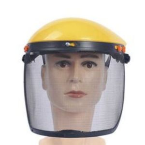 Cappello per casco di sicurezza per tagliaerba da giardino con protezione visiera in rete integrale