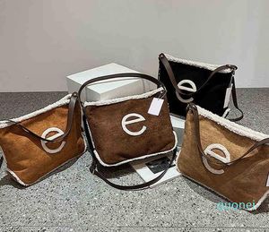 Cross Body TELFbag Designer Bags Women Plush Vintage Handbag Color Contrast Shoulderbag Fashionable Messenger Tote Bag purse 2023