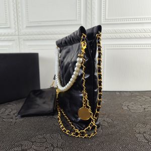 Designerskie torby cielęcy oryginalne skórzane pikowane srebrne srebrne sprzętowe łańcuch łańcucha paska crossbody ramię projektant kobiet
