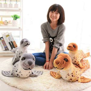 New Super Soft High Quality Simulation Toy Seals Dolphins Sea Lions Fur Seals Walrus Stuffed Plush Doll J220729