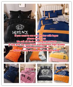 Designer Mode Bettwäsche-Sets Kissen Tabby2pcs Bettdecken SetSamt Bettbezug Bettlaken bequem King Quilt Größe264V