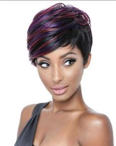 Hair Lace Wigs Women's Short Straight Hair Color Selection Mechanism Chemical Fiber Head Set Wig