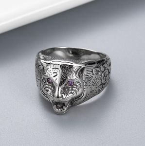 designer di lusso gioielli di gioielli amanti da uomo anello moda classico anello di tigre designer uomini e donne anelli 925 anello hiphop in argento sterling con scatola