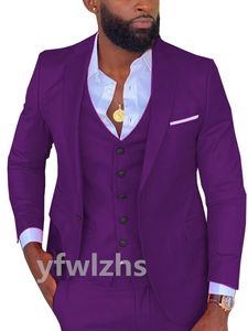 Customize tuxedo One Button Handsome Notch Lapel Groom Tuxedos Men Suits Wedding Prom Dinner Man Blazer Jacket Pants Tie Vest W1195
