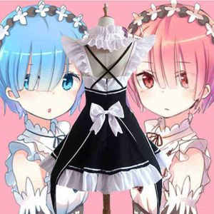 REM RAM PEAM Cosplay Costumes Re Null Kara Hajimeru ISEKAI Seikatsu Kawaii Cos Sukienki Ożywia w innym świecie anime pokojówka J220720