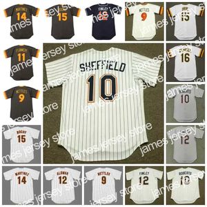 Koszulki baseballowe San Diego Vintage Baseball Jersey 9 Graig Nettles 1984 10 Bip Roberts 1991 Gary Sheffield 1992 Flannery Alomar Finley Martinez 15 Bruce