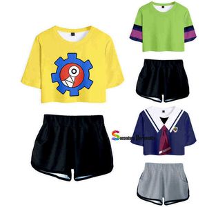 Anime SK8 The Infinity T-Shirt Shorts Miya Cosplay Kostüme Kurzarm T-Shirt Shorts Sport Past Running Tees Sets für Mädchen J220720