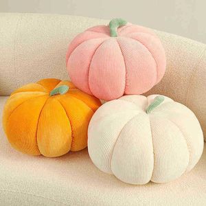 1855cm Funny Angry Pumpkin Plexh Cuddle Plants Soff Sofá Pushion Kids Halloween Natal Decoração de casa J220729