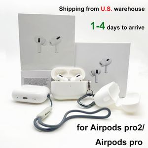 Dla Apple Airpdos Pro Słuchawki nd generacji Akcesoria słuchawki Bluetooth Słuchawki Słuchawki Solid Silikon Śliczne ochronne Airpods Gen PODS PROS Case
