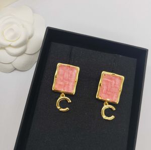 2022 Luxury quality charm Simple design rectangle shape drop earring have box stamp PS3488A