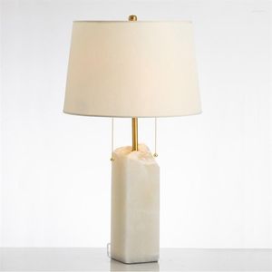 Table Lamps OURFENG Modern Luxury For Bedroom Design White Marble Desk Light Home LED Decorative Foyer Living Room Office