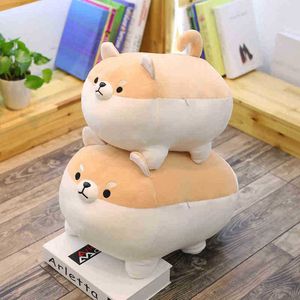40Cm Fat Kawaii Shiba Inu Dog Cuddle Kawaii Expression Animal Corgi Dog Plush Cushion Dolls Sofa Cushion Decor kids Gift J220729