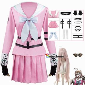 Costume Miu Iruma Cosplay Wigs Danganronpa V3 Dead Harmony Women Sailor Suit Halloween Carnival Uniform Sets Free Accessories J220720