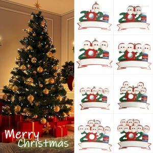 ديكورات عيد الميلاد 2022 تمنيات Pendant Party Decoration Gift Santa Claus مع قناع مخصصة لشجرة الأشجار في عيد الميلاد كل سلسلة