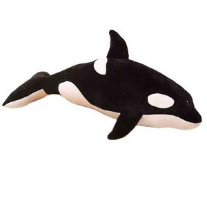 50120Cm Giant Killer Whale Pop Cushion Whale Orcinus Orca Black And White Whale Cuddle Pop Shark kids Boys Soft Toys J220729