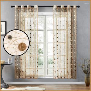 Cortina Yokistg Elegante Voile Sheer Curtains de Ninho de pássaros para a cozinha Painel