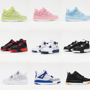 Action Top Kids Sports 4s Basketball Shoes Bred Royal Blue Toddler Running Shoe Pink Jd4 Trainers Pure Money White Boys Ls Virgils299f Zbm