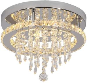 Crystal ceiling lamp Chandeliers round light luxury modern corridor simple balcony indoor creative bedroom lamps