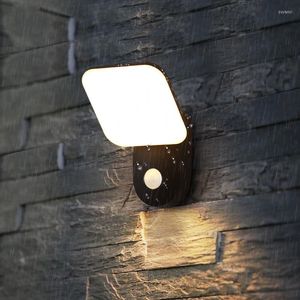 Lampade da parete Radar per esterni Sensore di movimento Lampada a LED moderna per camera da letto Soggiorno Apparecchi di illuminazione per portico da giardino impermeabile
