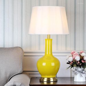 Lampes de table ORY LED lampe de bureau pour lampe de chevet 220V luxe cuivre céramique décoration salon chambre bibliothèque bureau d'étude