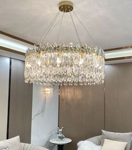 軽い豪華なクリスタルペンダントゴージャスなシャンデリアリビングルームキッチンライトクリエイティブシンプルな雰囲気のLED装飾