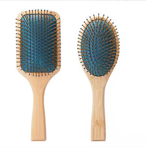 Naturliga träpaddel hårborstar för kvinnor män barn antistatiska fina massag hårbotten