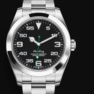 Orologi da polso orologio meccanico da uomo automatico 126610 ceramico 2021 Modello 904L Bracciale in acciaio inossidabile Bracciale Verde Airking 11 222m
