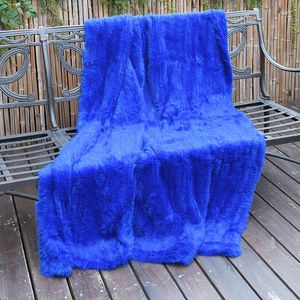 Blankets CX-D-10K Real Fur Knitted Wholesale Throw Blanket Soft For Sofa