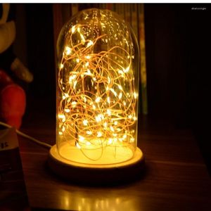 Night Lights Creative Romantic Atmosphere LED Star Flashing Room Decoration Glass Light