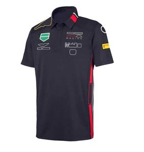 2022 Novo F1 F1 Formula 1 T-shirt Moda-manga Polo Decisão rápida Time Team Racing Suit de camisa polo personalizada