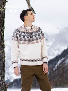 Мужские свитера Осенняя зима негабаритный шерстяной смесь мужской мужской стиль.