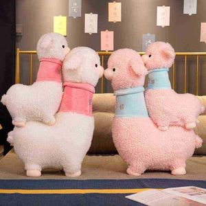 1pc 5070100cm Alpaca Cushion Cuddle Plexhed Plexhed Sheep Lama Pop Animal Toy for Kids Soft Home Baby Birthday Gift J220729