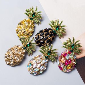 Orecchini a bottone INS Boho Summer Fruit Creativo Acrilico Ananas Orecchino per le donne Lega American Jewelry Party Aretes De Mujer Modernos 2022