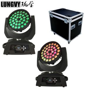 Flightcase Packing W RGBWA UV in1 Wash Led Moving Head Zoom Light Party DJ Stage Light Night297Y