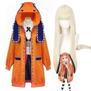 Anime Kakegurui Yomotsuki Runa Costume Cosplay Giacca Jk School Girls Giacca Compulsive Gambler Calzino Set Costumi di Halloween J220720