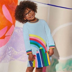 Abiti per ragazze Metri da salto Abbigliamento scolastico Principessa con matita arcobaleno Applique Vendita di moda Costume per bambini Abiti per bambini 221107