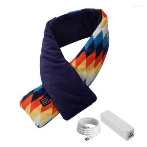 Bandanas uppvärmd halsduk USB Electric Warm Heat -halsdukar med Power Bank uppladdningsbar och tvättbar nackfolie för män kvinnor