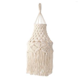 Tapestries Handmade Lampshade Macrame Boho Hanging Pendant Home Decor Light Cover Tapestry For Living Room