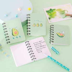 Adorabile simpatico Avocado Rollover Mini Portable Coil Notepad Diario Libro Esercizio Scuola Forniture per ufficio