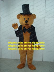 Costume da mascotte da orso gentiluomo Personaggio dei cartoni animati per adulti Vestito da completo Attività della società Festa d'addio zz7743