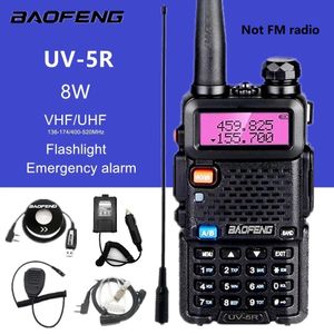 Walkie talkie Baofeng UV 5R 8W Long Range 15 km podwójny zespół CB Ham Stacje radiowe UHF VHF HF Transceiver Scanner Amateur UV5R 221108