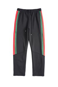 Lyxvarum￤rke Mens Black Pants H￶gkvalitet Randig s￶mnad Design Bekv￤ma Sweatpants USA Size Straight Tube Version Top Designer Pants