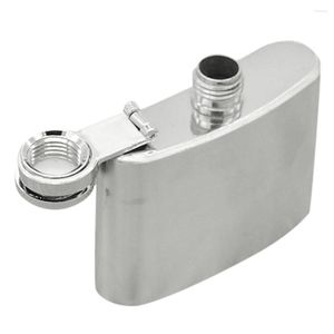 Hip Flasks 2oz / 3.5oz Pocket Stainless Steel Alcohol Whiskey Flask Portable Bottles Flat With Screw Cap Wholesale