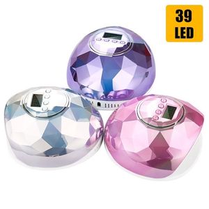Suszarki do paznokci suszarki UV Lampa LED dla wszystkich lakierów żelowych z 39 szt. LED LED Szybkie suszenie Timer Smart Sensor 221107