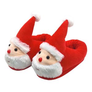 2022 nuova moda casual cartone animato originalità Babbo Natale cotone peluche coppia scarpe regalo pantofole termiche per interni di alta qualità