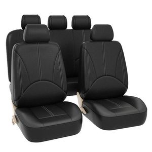 Capas de assento de carro Conjunto completo Protetores automotivos da frente e traseira de couro falso para caminhão de carro SUV268R