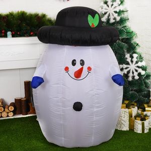 Christmas Decorations Retractable Cartoon Santa Claus Inflatable Toy Back Garden Decoration Large Party Props