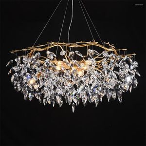 Ljuskronor ljuskrona belysning Luster Crystal Lamp Gold Branch Lamparas Modernas Salones El Grandes Modern LED